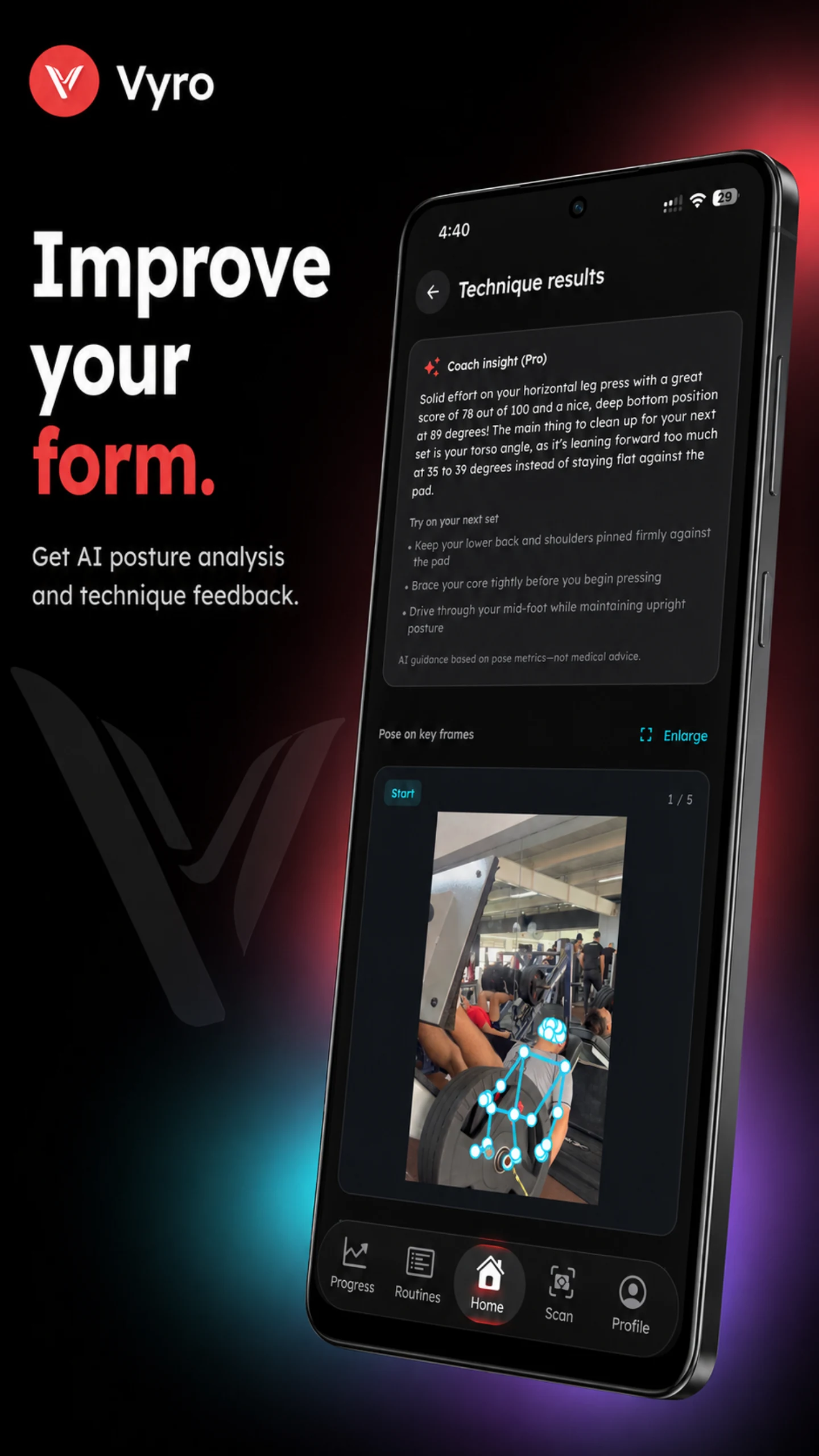 Vyro: AI Gym & Workout Tracker screenshot